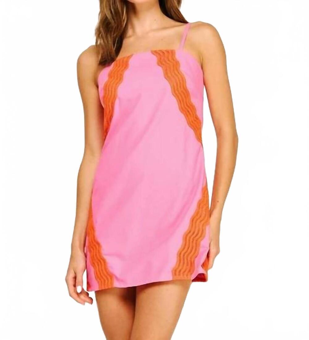NEW STRUT & BOLT top stitch bestier floral dress in peach multi